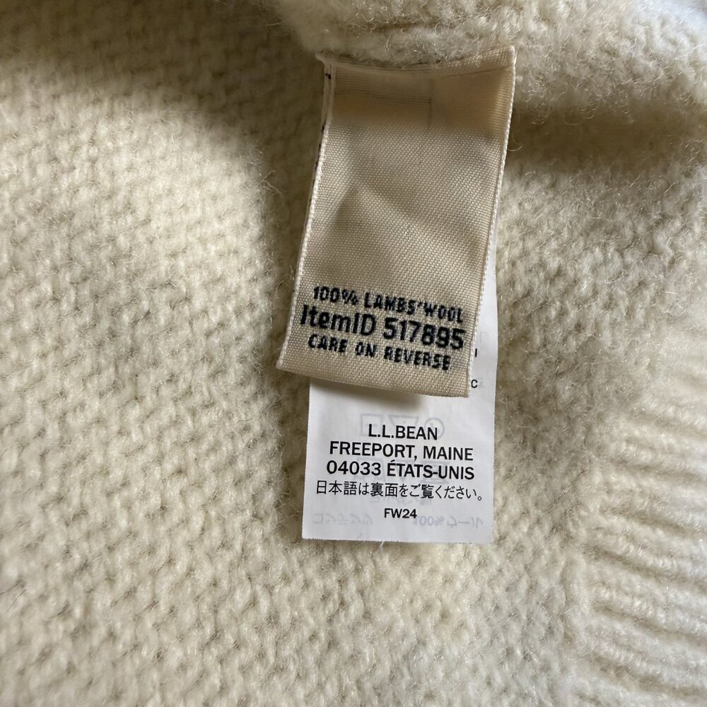 L.L. Bean Women's Nordic Fair Isle Sweater 100% Lambs Wool Vintage Size Medium - Picture 3 of 9